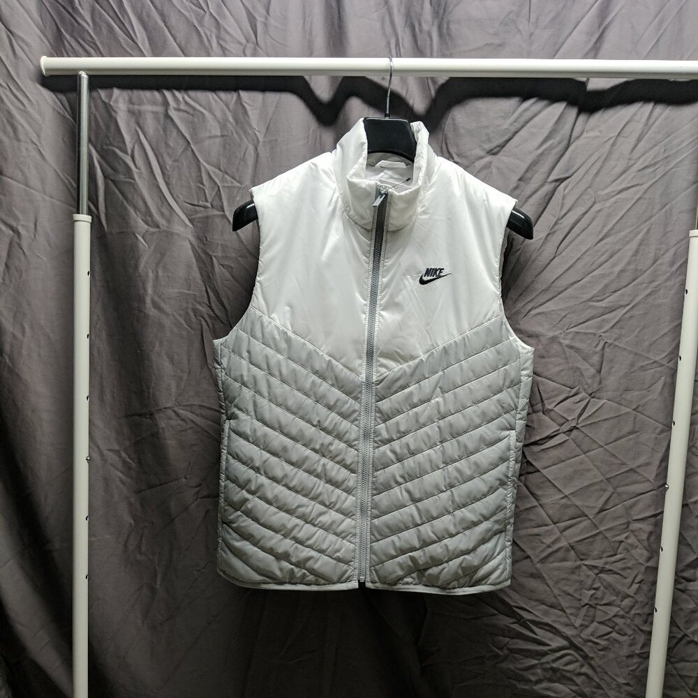Nike Windrunner Midweight Puffer Repel Vest Gray White Men’s Size S